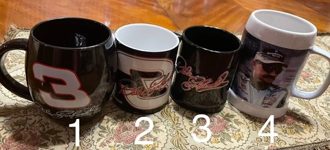Dale Earnhardt Sr. NASCAR Mug Cup Racing Ceramic 4 Pieces Cover
