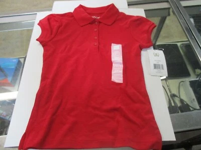 Camisa de cuello corto roja de manga corta aprobada por flecha para niñas Foto 1 de 4