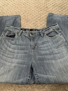 a.n.a A New Approach Boyfriend Women's Jeans Size 8 Blue Stretch Denim - Picture 1 of 4