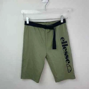 ellesse Green Black Aversa Belt Biker Gym Athletic Shorts — Women's Size 6 NWOT - Picture 1 of 15