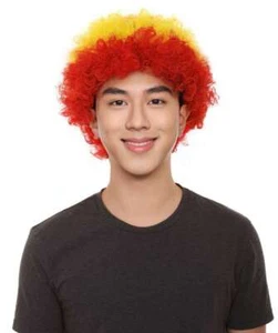 Sport Afro Fun Wig collection | Jumbo Red Yellow Wig - Picture 1 of 38
