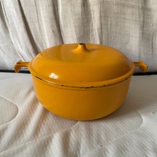 LE CREUSET Cocotte Mama ENZO MARI diamètre 26 Fonte émaillée 1970 70 space age
