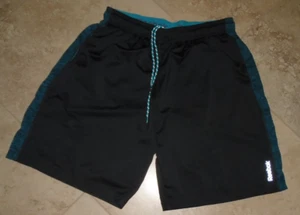 Black with Teal Reebok Athletic Shorts with Reflective Markings Men's M Medium - Bild 1 von 2