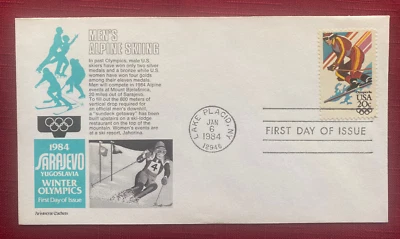 JOHN'S DEALS - US 1984 SC#2068 DOWNHILL SKIING OLYMPICS FDC ARISTOCRAT - Image 1 of 2