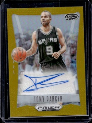 Prizm Deca Tony Parker Signatures Gold Auto #3/10 Spurs 2023-24 Foto 1 de 2
