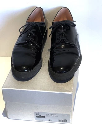 ROBERT CLERGERIE Feydoj черный лакированная кожа платформа Оксфорд туфли $980.00 EU40 - Изображение 1 из 4