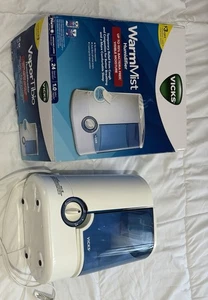 Vicks Warm Mist Humidifier, White and Blue Model#VWM845V 1 Gallon - Picture 1 of 5