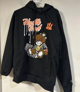 Sudadera con Capucha Bleecker & Mercer Para Hombre Grande Negra, Pullover Sudadera - Imagen 1 de 5