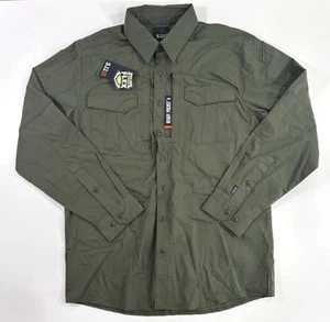 NWT MEDIUM 5.11 TACTICAL MENS STRYKE L/S SHIRT 72399 TDU GREEN PATCH REMOVED - Picture 1 of 5