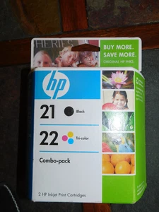 NIB HP Wkłady atramentowe Wkłady atramentowe 21 czarnych i 22 trójkolorowe kombi EXP 04/09 - Zdjęcie 1 z 7