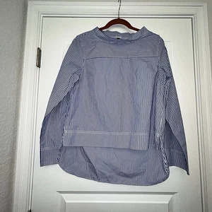 Blusa Camisa Top Manga Larga Estampado Rayas J.Crew Talla 6 - Imagen 1 de 8