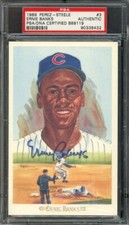 Ernie Banks Autographed 1989 Perez-Steele Celebration Series Postcard #3 PSA/DNA