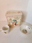 NEW Wedgwood Peter Rabbit Benjamin Bunny Cup Bowl Dish Set Tin Box Display Decor
