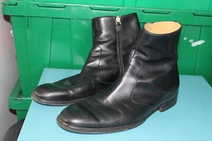 US GRÖSSE 10D HERREN BALLY BADIA LEDER STIEFEL SCHWARZ SEITLICHER REISSVERSCHLUSS BEATLES 1970er - Bild 1 von 10