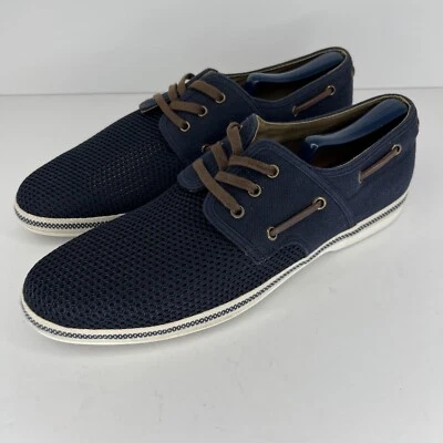 Zapatos Aldo Azul Marino Malla Lona Zapatos Para Hombre Talla 10.5 Marrón Cordones Transpirables Foto 1 de 4