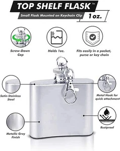 2oz Key Chain Flask - Picture 1 of 2