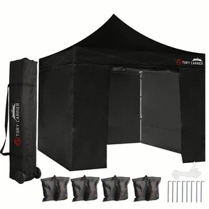 Waterproof Canopy Tent Heavy Duty Pop Up Tent Commercial 10x10FT/10x15FT, Black - Picture 1 of 10