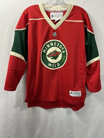 NHL Minnesota Wild Hockey Jersey Youth Size L/XL Gaborik #10 Reebok CCM Cover