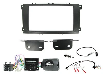 Double Din Stereo Fitting Kit + Steering Controls to fit Ford S-Max 2006-14 - Image 1 of 4
