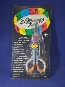 1966 Warner Bros Road Runner Childrens Safety Scissors By SYMAK From Hong Kong  - Picture 1 of 4