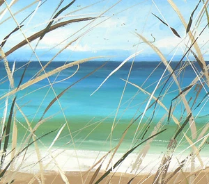 Byron Bay - Seascape Beach Art Painting - Print Canvas framed - Diptych - - Picture 1 of 6
