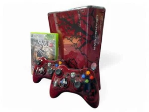 Microsoft Xbox 360 Gears of war 3 Edition 320gb (Red & Black Console Bundle with - Picture 1 of 10