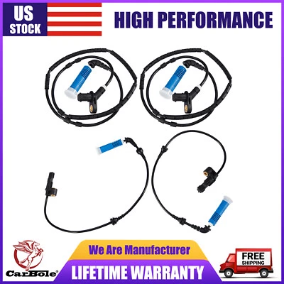 4 шт передних и задних датчиков скорости колеса ABS для BMW E46 325i 330i 325Ci 328Ci M3 - Изображение 1 из 4