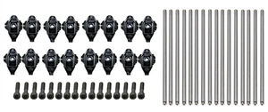 Rocker Arms Set w Upgraded Trunion & Bolts w Pushrods - 1997+ Chevrolet LS - Picture 1 of 2