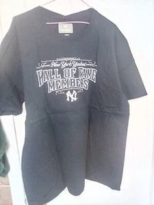 NY Yankees Hall of Fame members XL T Shirt Mickey Mantle pin & postcards - Picture 1 of 11