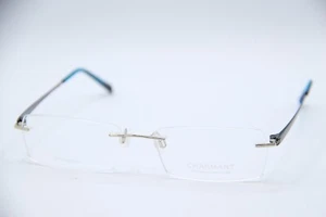 NEW CHARMANT TITANIUM PERFECTION CH10941 BLU AUTHENTIC DESIGNER EYEGLASSES 55-17 - Picture 1 of 4