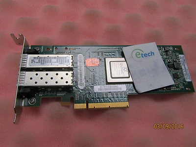 90Y4600 FRU 00Y3274 - QLogic 8200 Dual Port 10GbE SFP+ VFA, QLE8142, Low-profile - Image 1 of 3