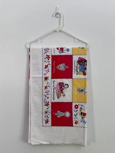 Vintage 1960s Cotton Checkered Tablecloth - Pennslvania Dutch - German, Amish - Picture 1 of 10