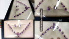 20.27 Ct Natural Amethyst Loose Oval Faceted Cut  17 PCS Necklace & Earring Set