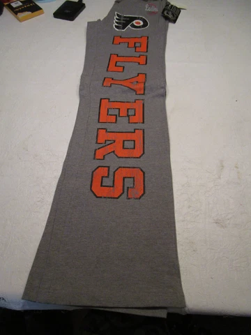 NEW NHL PHILADELPHIA FLYERS HOCKEY WOMENS SWEATPANTS LEGGINGS GRAY LARGE Cover