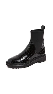 Loeffler Randall Women's Bridget Chelsea Combat Boots, Black, 7.5 Medium US - Picture 1 of 4