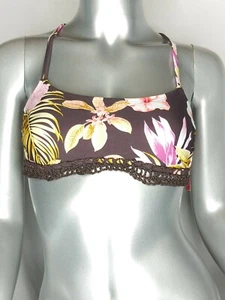 Xhilaration Size Small Bikini Top Crochet Trim Floral Bralettel New - Picture 1 of 8