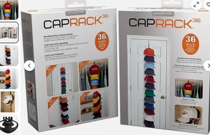 Cap Rack Organizer 36 Caps Baseball Cap Hanger Shelf Door Wall Storage - Picture 1 of 3