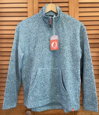 Pullover The American Outdoorsman para mujer 1/4 cremallera talla mediana jaspeado báltico nuevo con etiquetas Foto 1 de 4