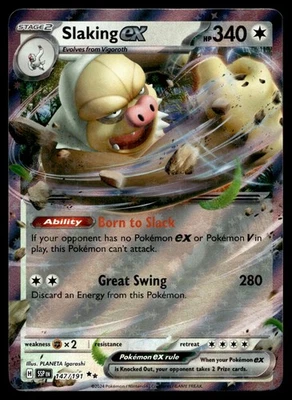 SLAKING EX 147/191 DOUBLE RARE SURGING SPARKS POKEMON - Image 1 of 4