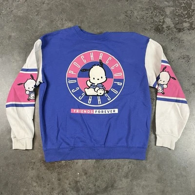 Pochacco Sweatshirt Womens Medium Blue Hello Kitty Sanrio Preowned - Изображение 1 из 4