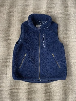 Chaleco polar CREWCUTS usado en excelente estado para niñas, azul marino, talla 6/7 Foto 1 de 2