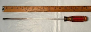 Vintage = Craftsman = Vanadium ~ 1/4" Flachschraubendreher 12" Vierkantschaft 16" lang - Bild 1 von 3