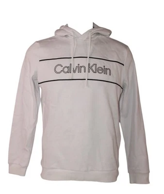 Calvin Klein Men’s XL Pullover Hoodie Brilliant White With Logo NWT List Was $89 - Image 1 of 4