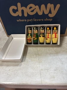 Juego De 5 Oramentos De Soldado De Lata De Navidad Rusos De Madera Artesanales De Colección - Imagen 1 de 5