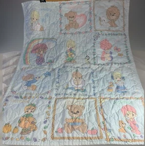 Precious Moments Months Of The Year Baby Quilt Crib Blanket Reversible 31” x 41” - Picture 1 of 10