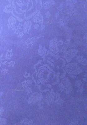 Purple DAMASK FABRIC for Napkins, Quilting 2 selvedges 46" Wide X 31" Long  - Image 1 of 3