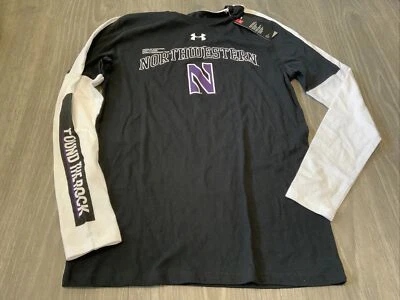Under Armour Northwestern Wildcats L/S Shirt Black/White Men’s Size: Small - Image 1 of 4