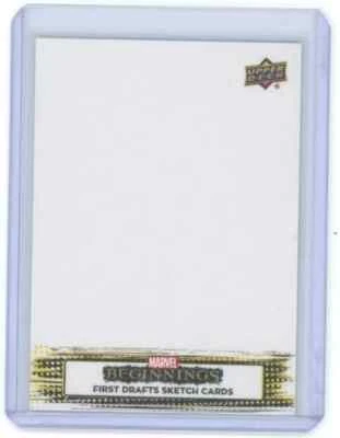 Marvel 2021 Upper Deck Beginnings Artist Sketch Card Blank 1/1 C7 - Image 1 of 2