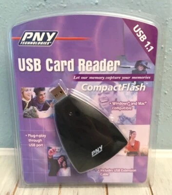 Tarjeta USB 1.1 2002 PNY TECHNOLOGIES LECTURA * Compatible con Windows y Mac * Foto 1 de 2