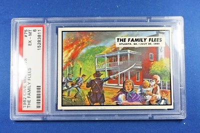 1962 Topps Civil War News - #75 The Family Flees - PSA Ex-Mt 6  - Image 1 of 4